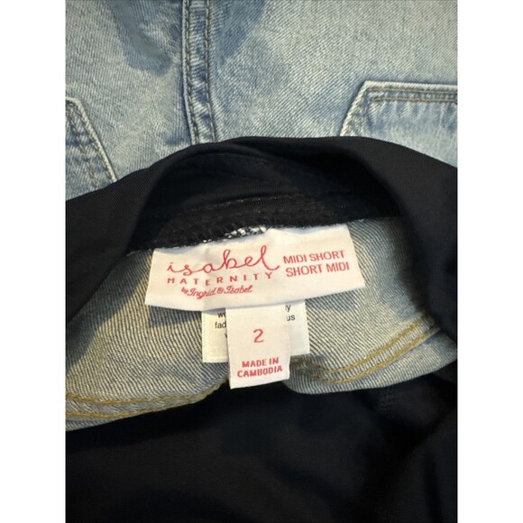 Ingrid & Isabel Maternity Women’s Shorts Short Crossover Panel Mini Denim Size 2 - Picture 7 of 7